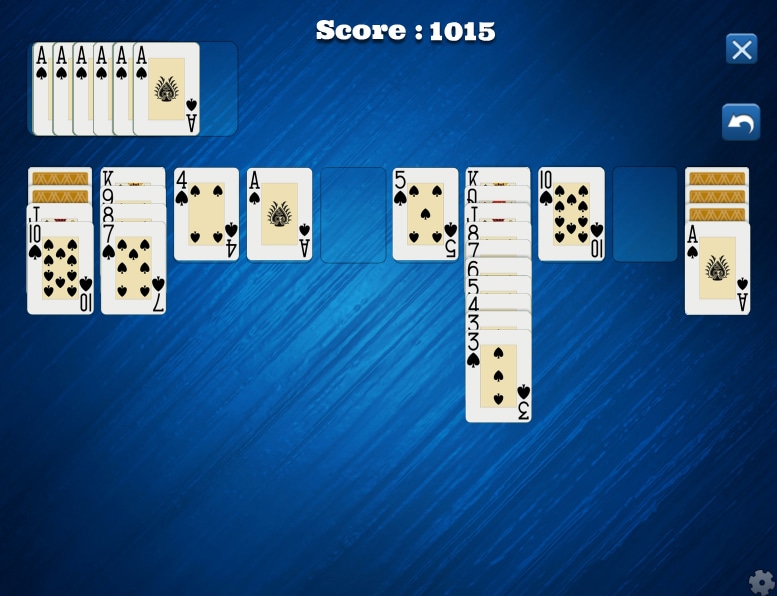 Jeu Spider Solitaire de Cliquojeux Image représentant le jeu Spider Solitaire